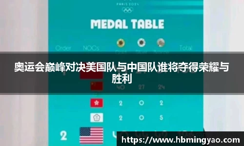奥运会巅峰对决美国队与中国队谁将夺得荣耀与胜利